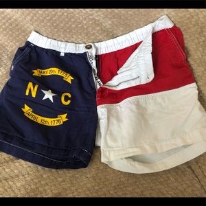 Chubbies Brand North Carolina Flag Shorts Size L